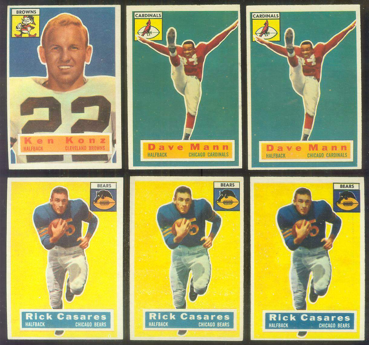 1956 Topps FB # 35 Rick Casares (Bears) Football cards value