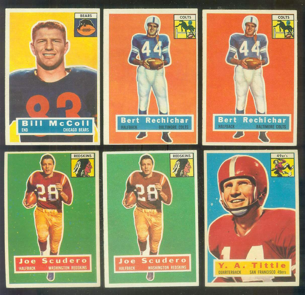 1956 Topps FB # 85 Joe Scudero SHORT PRINT (Redskins) Football cards value