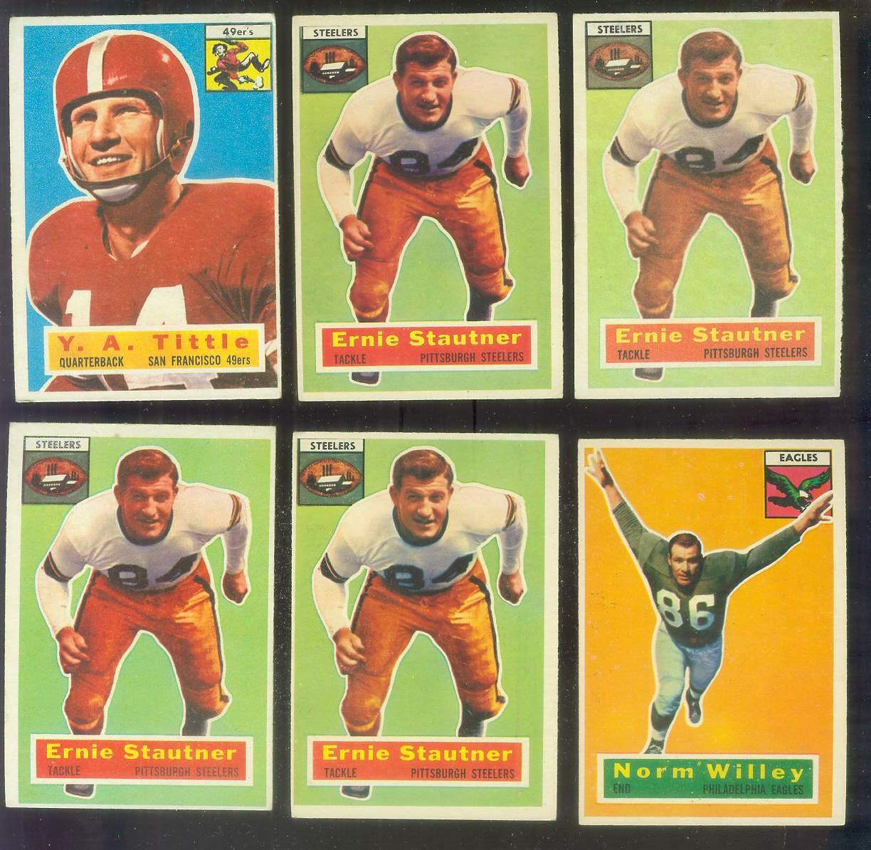 1956 Topps FB # 87 Ernie Stautner (Steelers) Football cards value