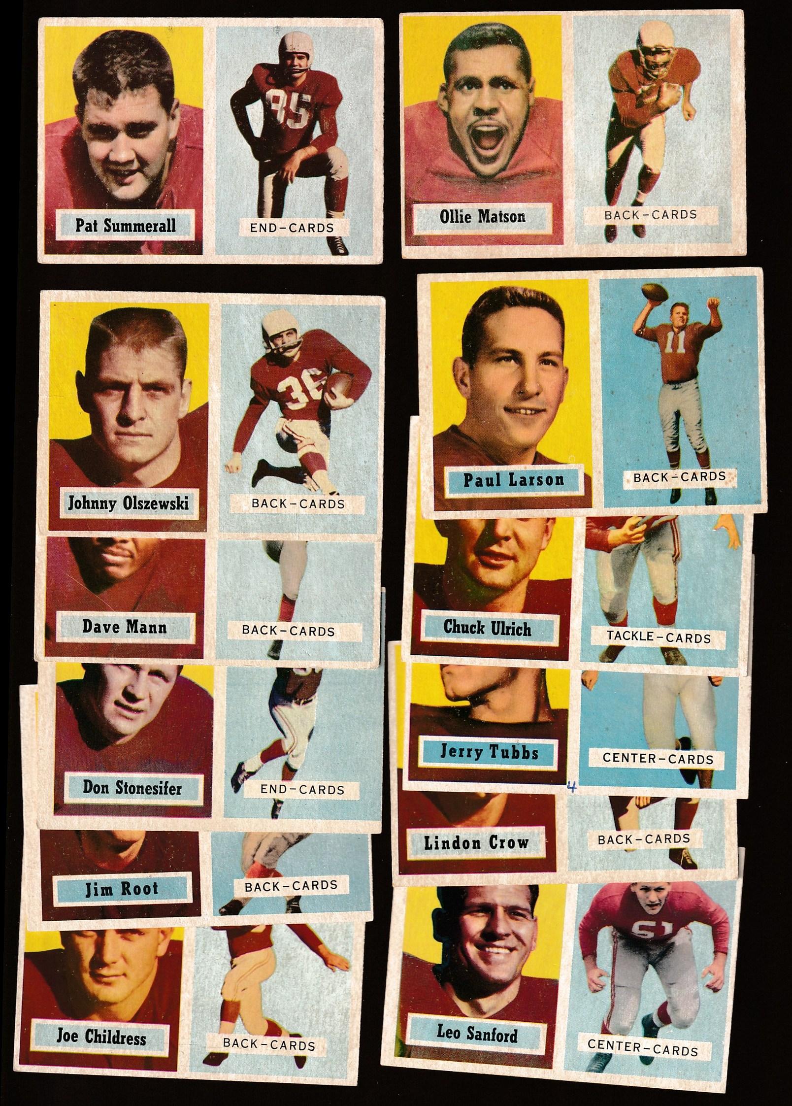 1957 Topps FB  - Chicago CARDINALS Near Team Set/Lot (12/13) Football cards value