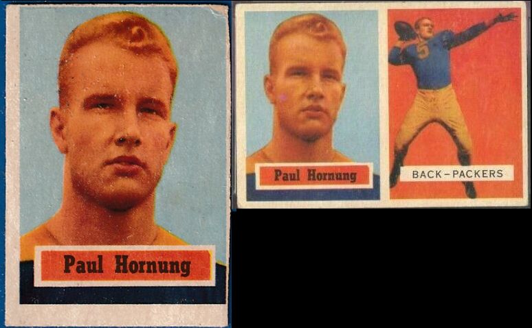 1957 Topps FB #151 Paul Hornung ROOKIE (Packers) Football cards value