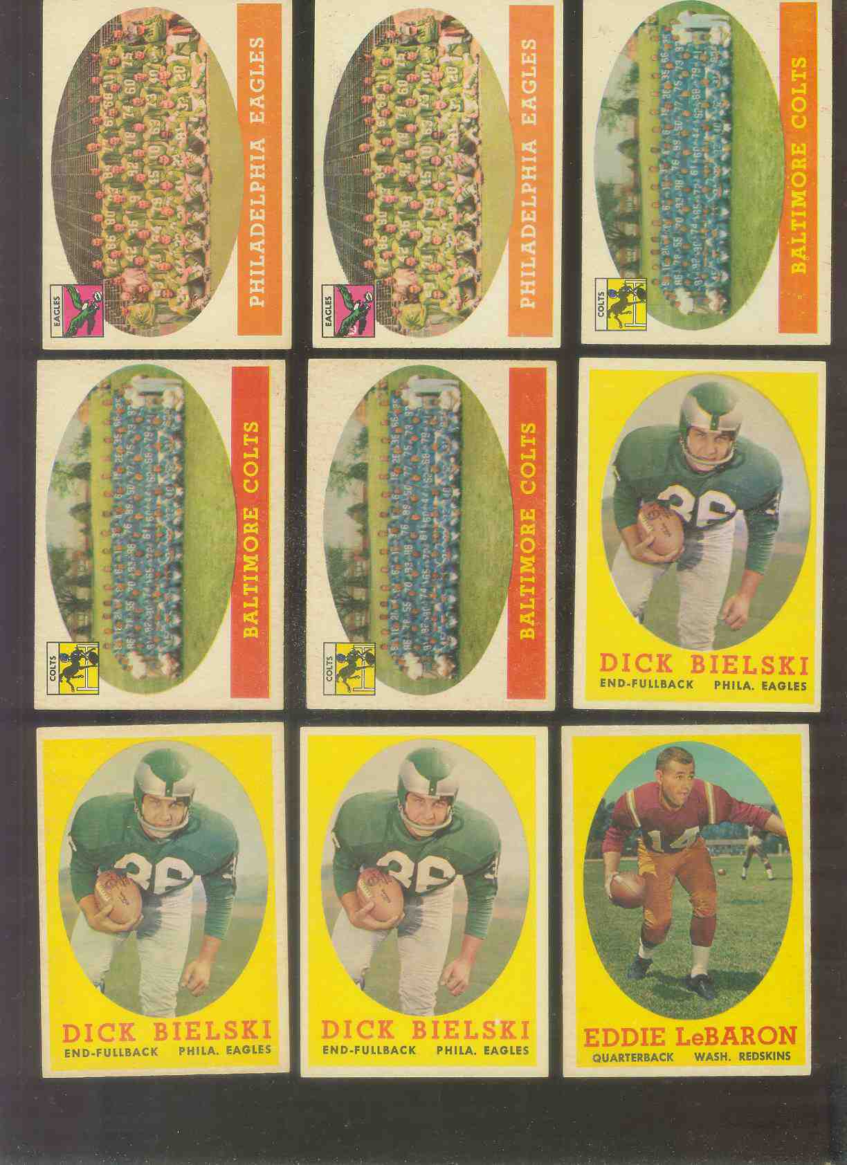 1958 Topps FB #112 Eddie Lebaron (Redskins) Football cards value
