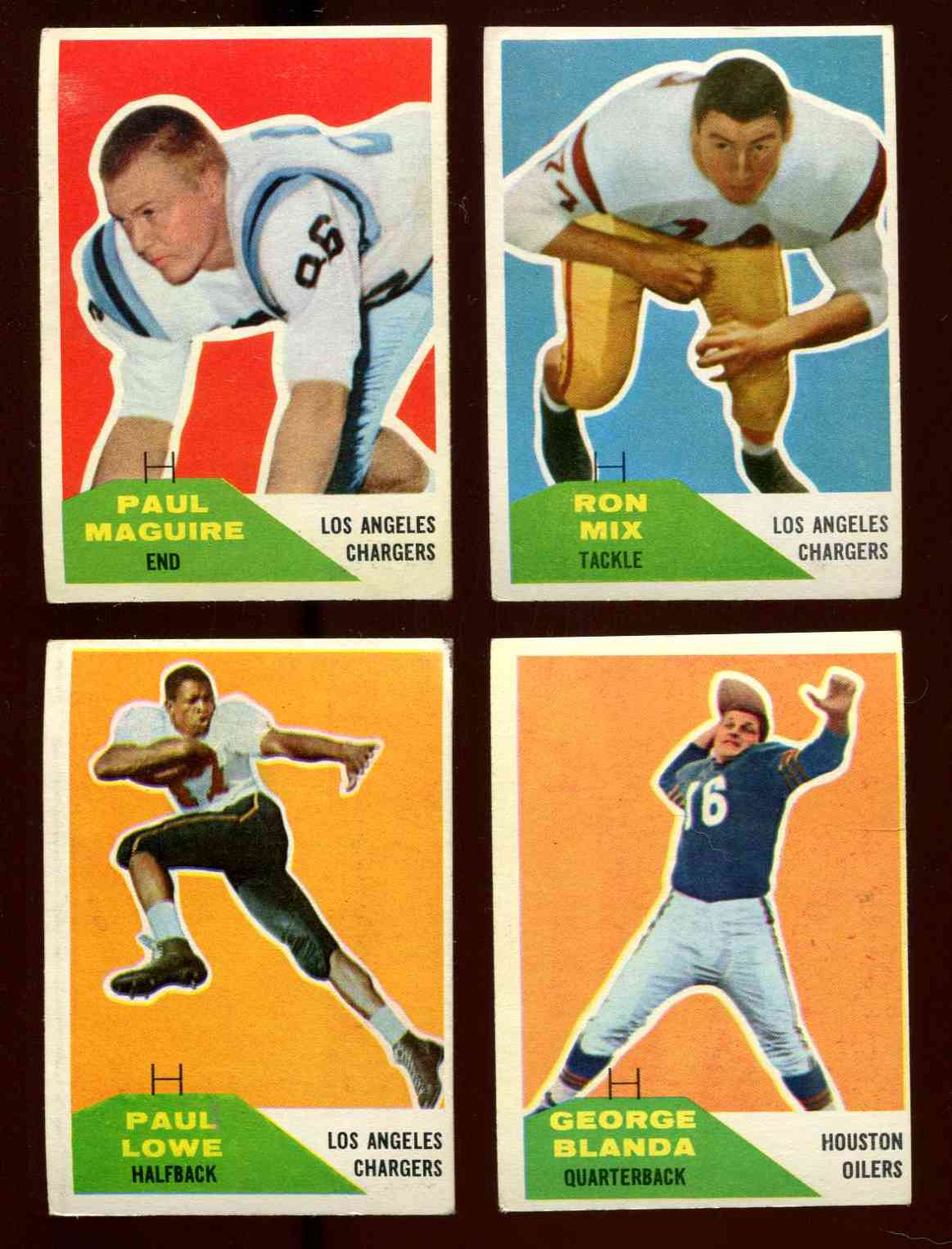 1960 Fleer FB # 58 George Blanda (Oilers) Football cards value