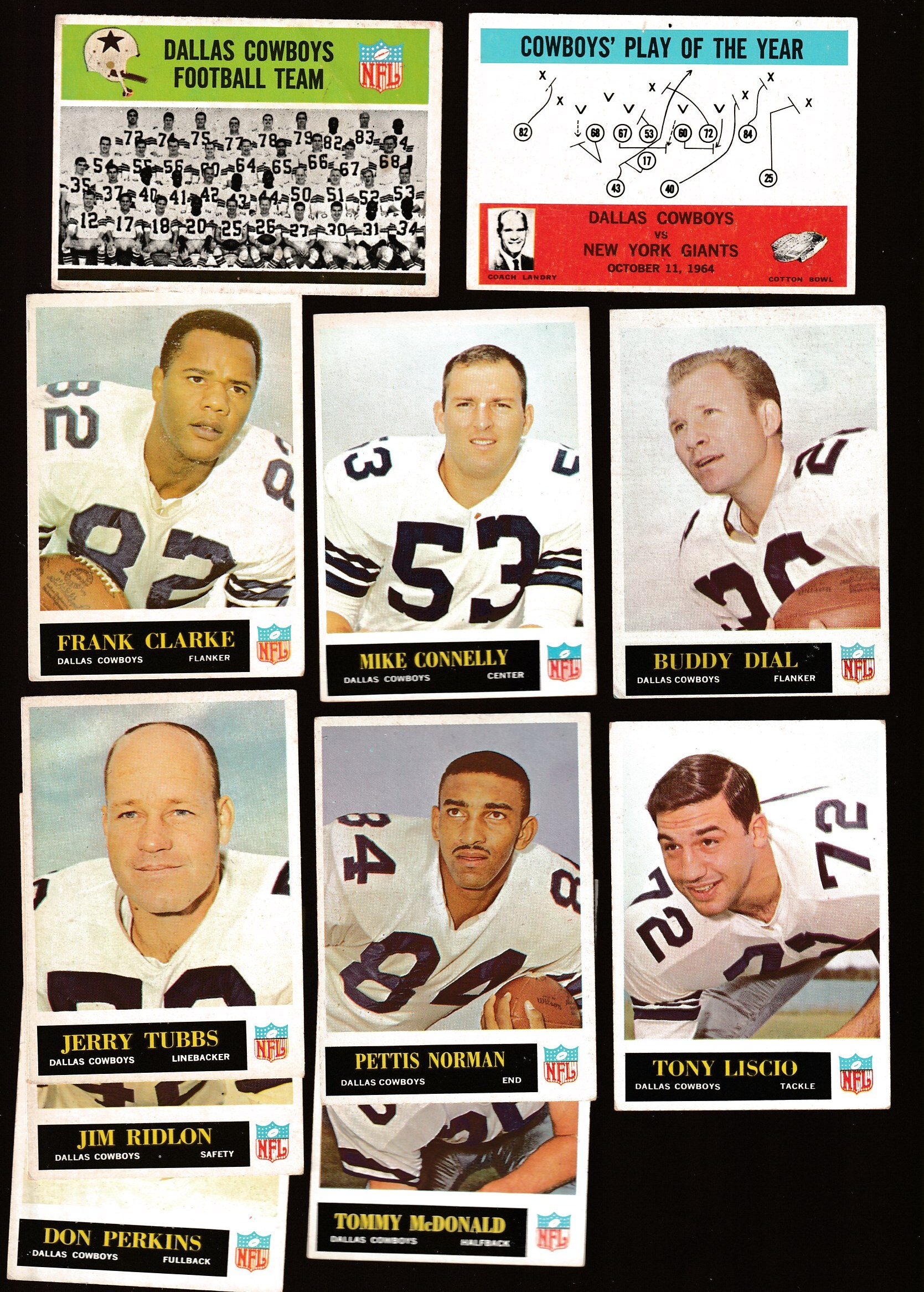 1965 Philadelphia FB  - COWBOYS - Near Complete TEAM SET (13/14) Football cards value