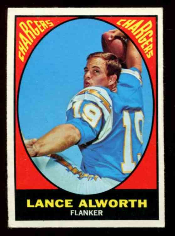 1967 Topps FB #123 Lance Alworth [#] (Chargers) Football cards value