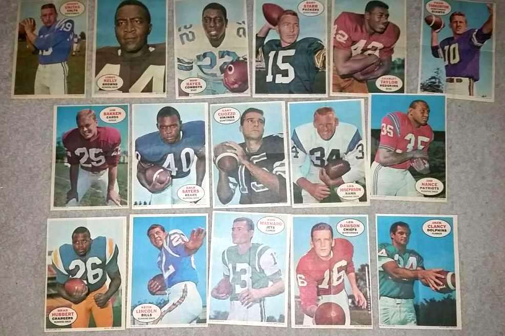 1968 Topps FB Pin-Ups/Posters - NEAR SET/Lot of (15/16) Baseball cards value