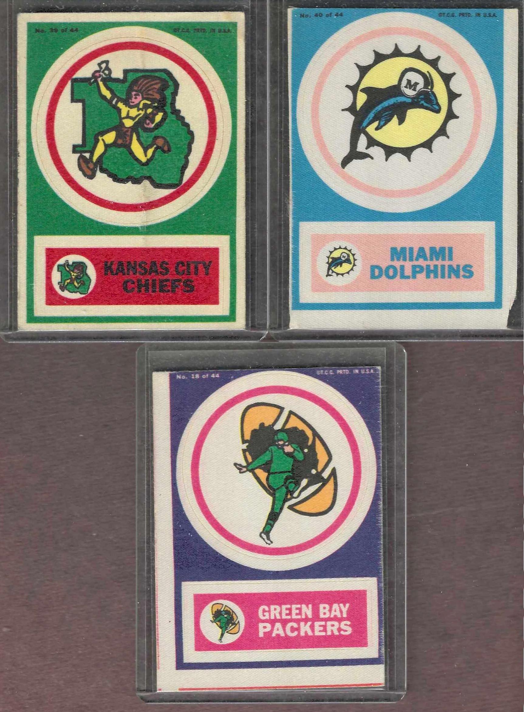  1968 Topps TEAM PATCH #40 Dolphins *** RARE TEST ISSUE *** Football cards value