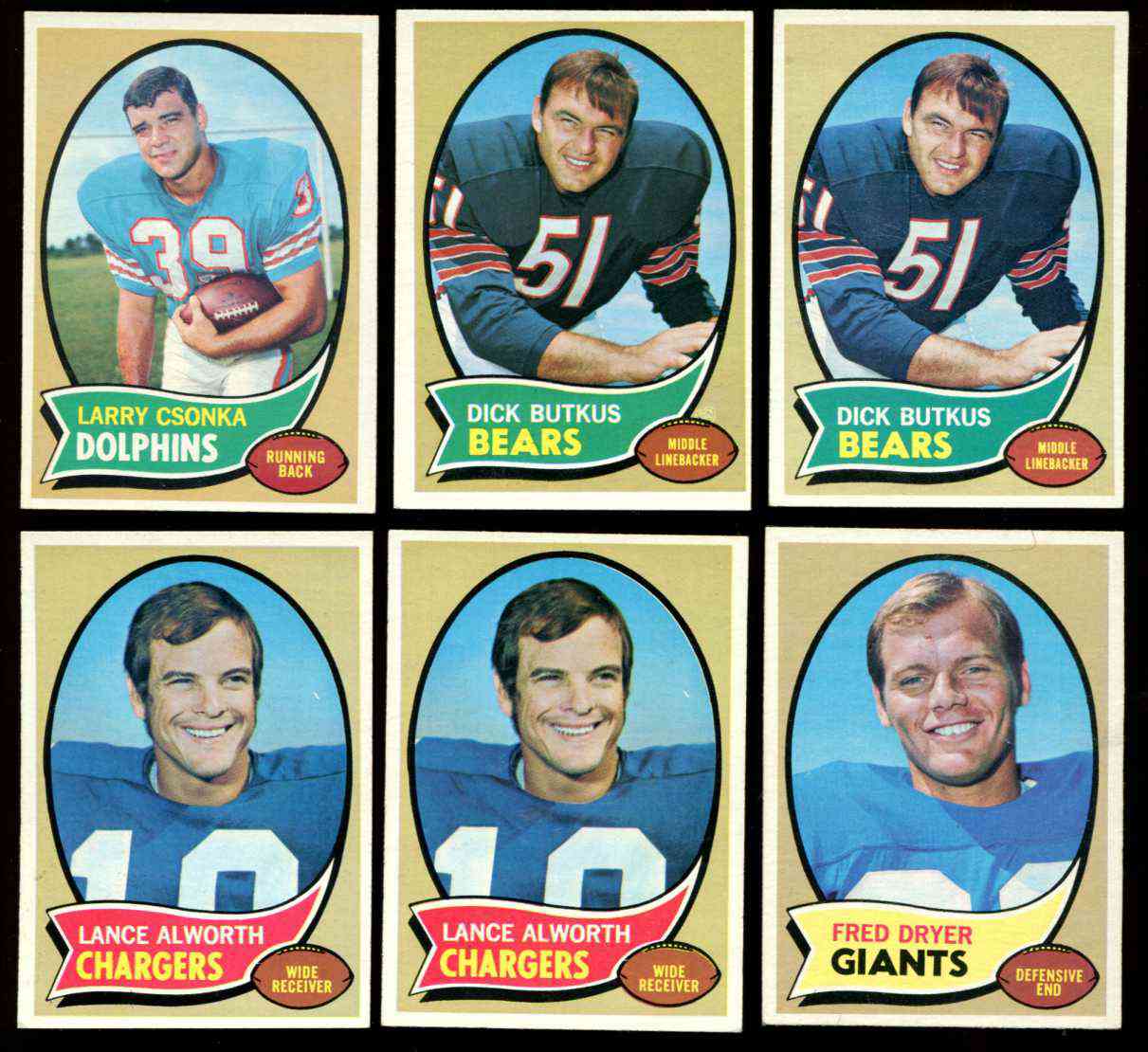 1970 Topps FB #247 Fred Dryer ROOKIE (NY Giants) Football cards value