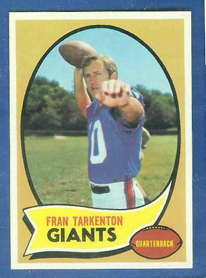 1970 Topps FB # 80 Fran Tarkenton (Vikings) Football cards value