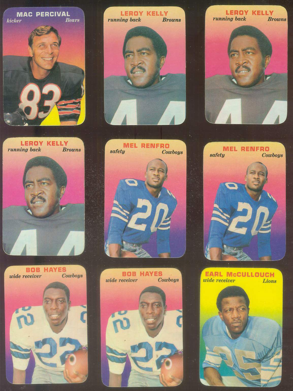 1970 Topps Glossy FB Inserts # 5 Leroy Kelly (Browns) Football cards value