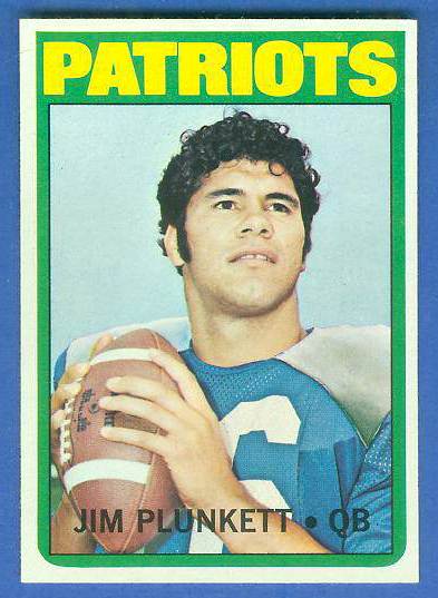 1972 Topps FB # 65 Jim Plunkett ROOKIE (Patriots) Football cards value