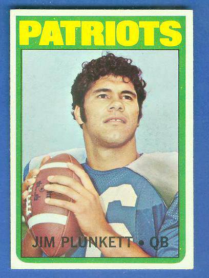 1972 Topps FB # 65 Jim Plunkett ROOKIE [#l] (Patriots) Football cards value