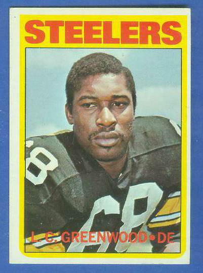 1972 Topps FB #101 L.C. Greenwood ROOKIE (Steelers) Football cards value