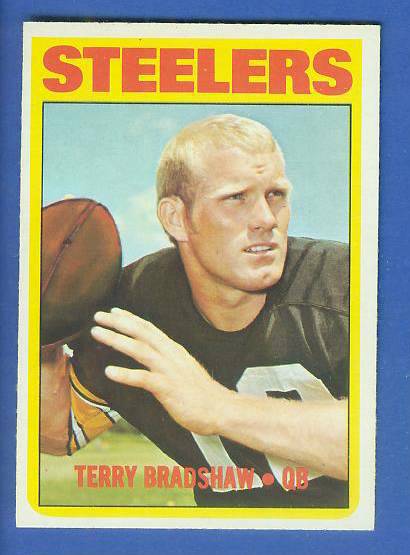 1972 Topps FB #150 Terry Bradshaw (2nd year card) (Steelers) Football cards value