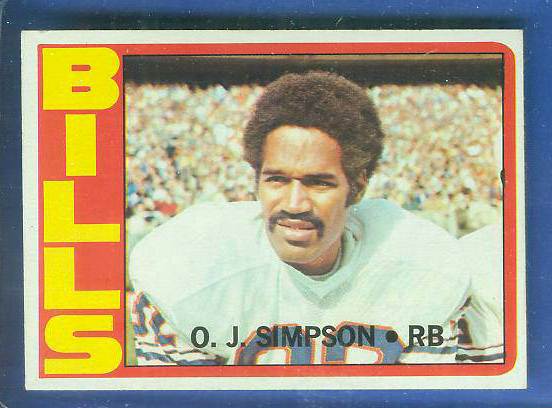 1972 Topps FB #160 O.J. Simpson [#a] (Bills) Football cards value