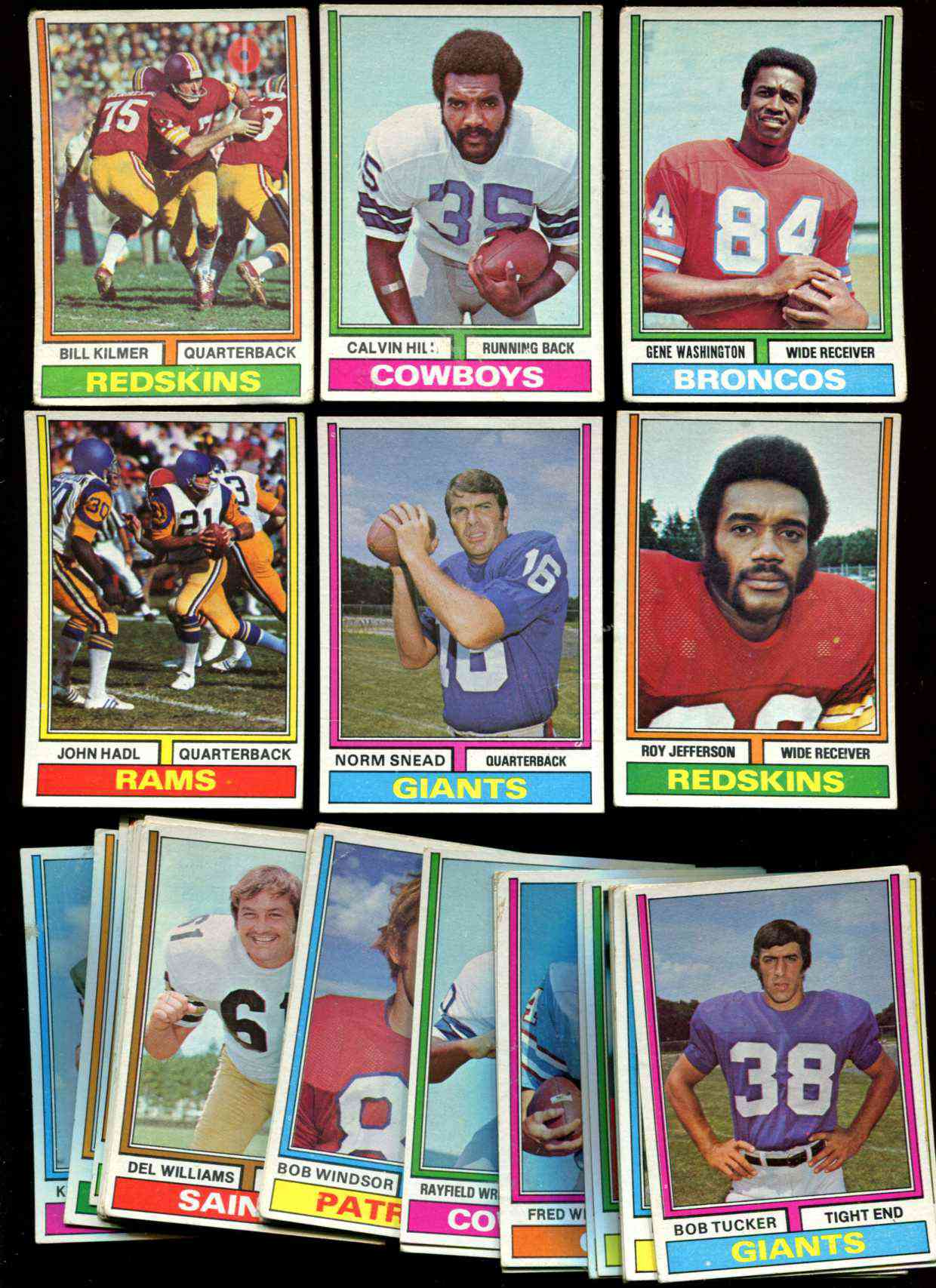 1974 Parker Brothers/Topps  Football - STARTER SET/Lot (36/50) Football cards value