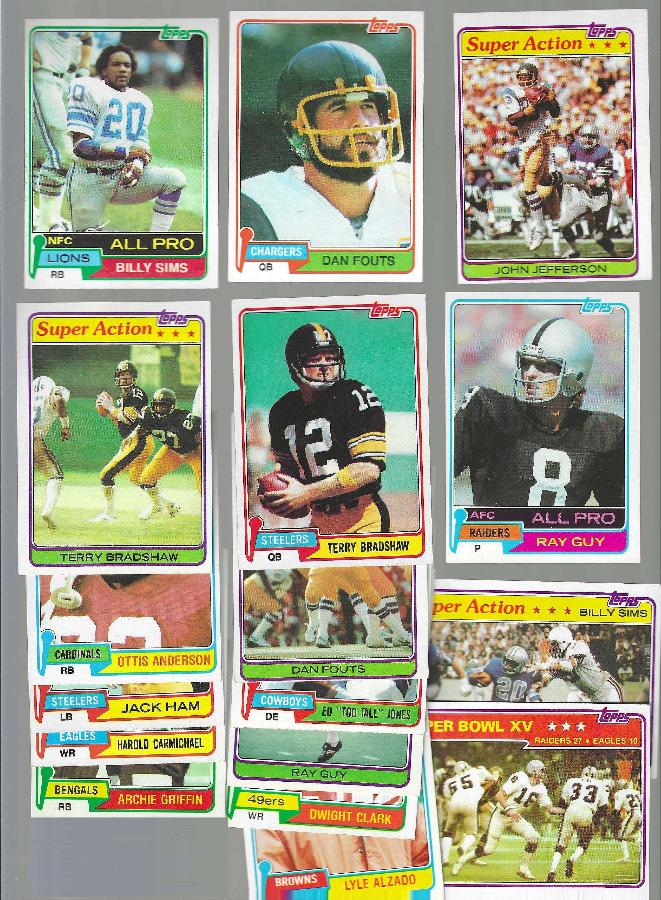 1981 Topps  Football  - Starter Set/Lot of (385) diff. with Stars !!! Football cards value
