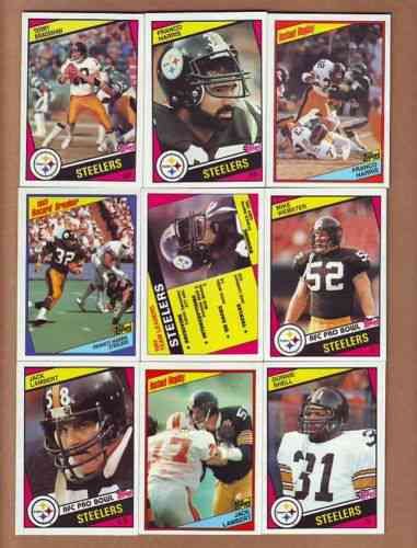  STEELERS - 1984 Topps FB COMPLETE TEAM SET (15 + 2 Bonus) Football cards value