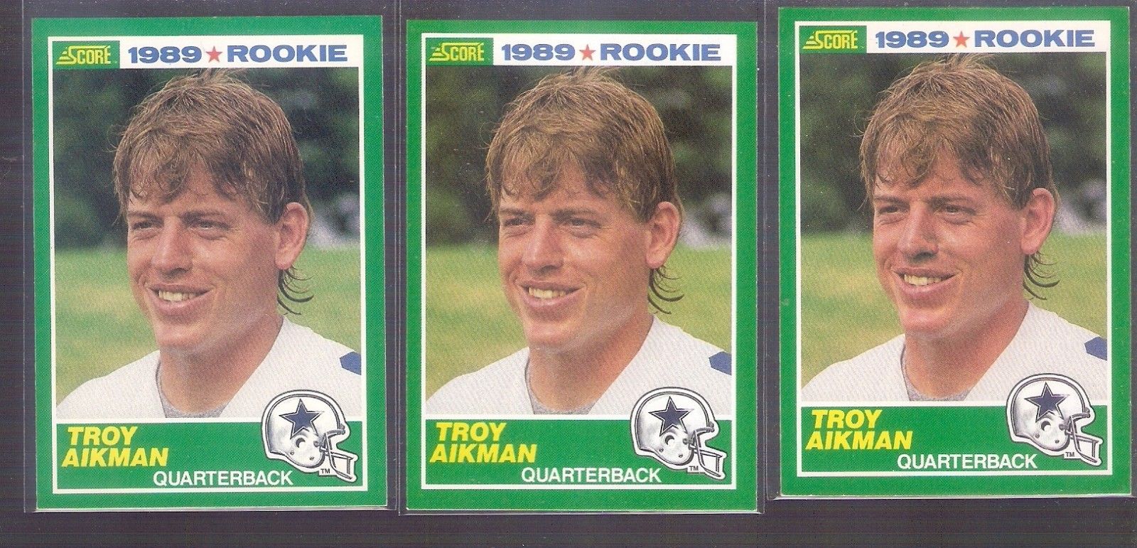 Troy Aikman - 1989 Score #270 ROOKIE (Cowboys) Baseball cards value