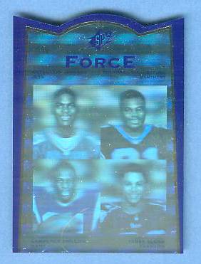 1996 SP SPx Force #FR1 ROOKIE HOLOGRAM w/Keyshawn Johnson/Terry Glenn Football cards value