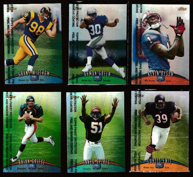  FINEST FB - 1998 Finest REFRACTORS  - Lot of (16) different Football cards value