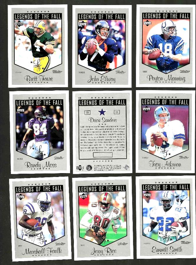 1999 Retro SILVER Legends...Fall #L5 Brett Favre [ERROR/75] Baseball cards value