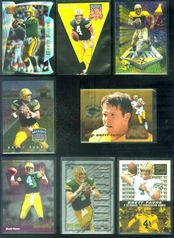 Brett Favre - 1996 Playoff Contenders 'Pennants' #1 YELLOW Baseball cards value