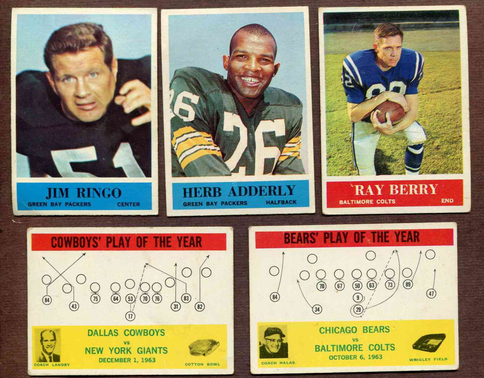 1964 Philadelphia FB # 71 Herb Adderley ROOKIE (Packers) Football cards value