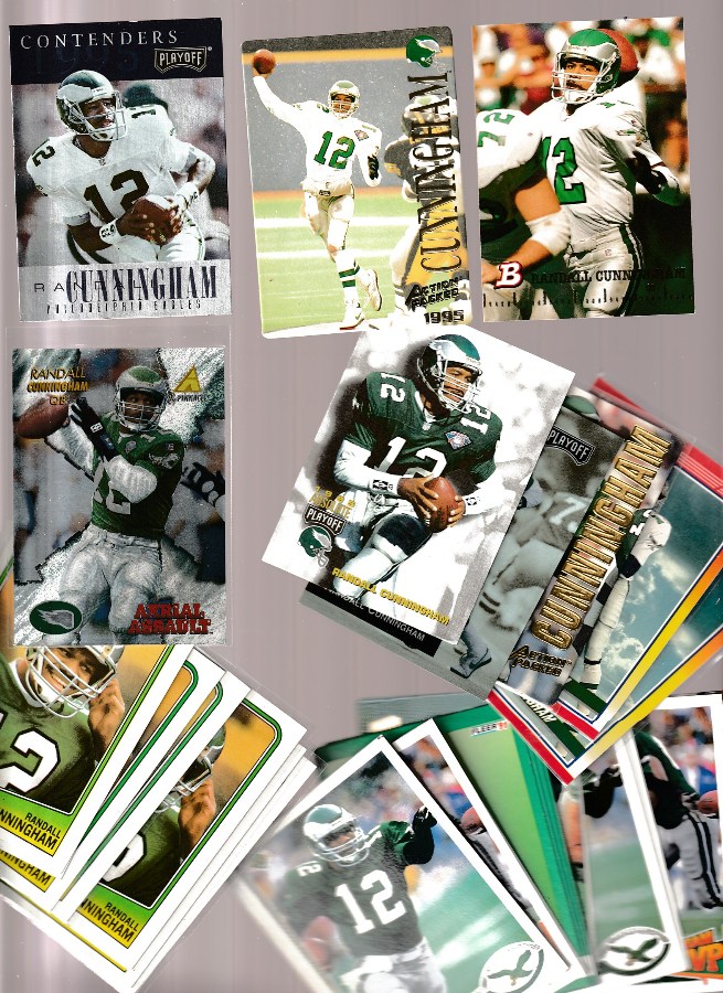 Randall Cunningham -  Lot of (205+) assorted - Mostly 1990 thru 1992 Football cards value