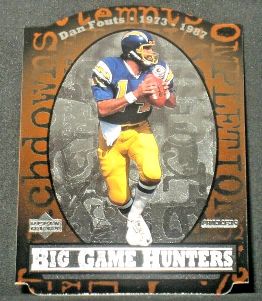 Dan Fouts - 1997 Upper Deck BIG GAME HUNTER #B10 Die-Cut (Chargers) Football cards value