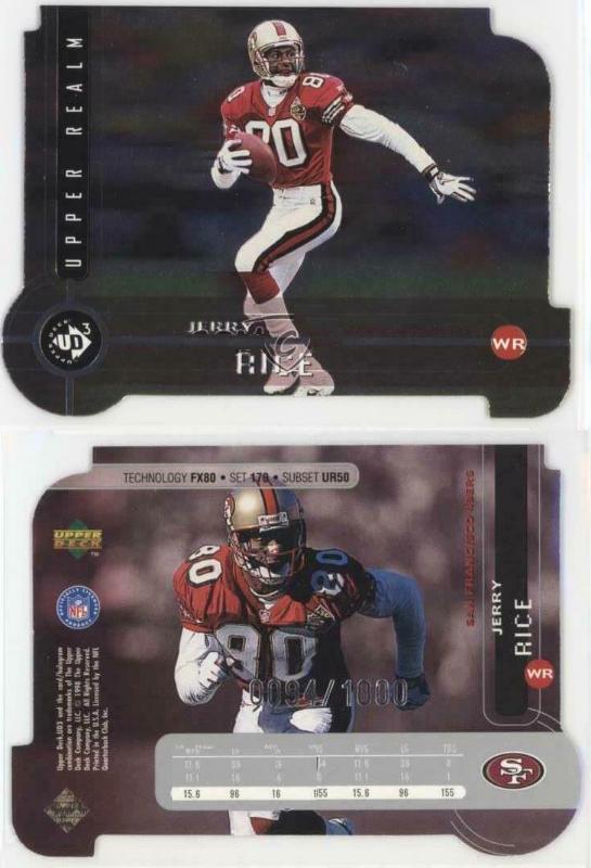 Jerry Rice - 1998 UD3 #170 UPPER REALM Baseball cards value