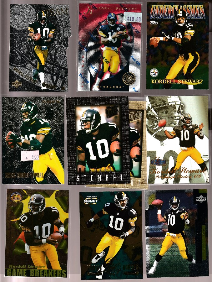Kordell Stewart *** COLLECTION *** Lot of (38) - (27) are diff. (Steelers ) Football cards value