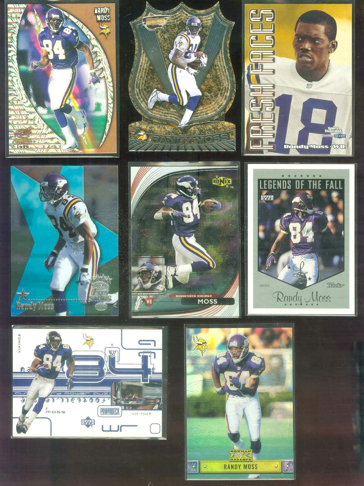 Randy Moss - 1999 Revolution Icons #8 Baseball cards value