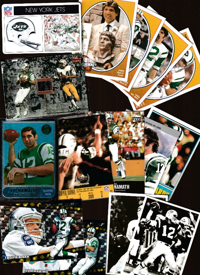 Joe Namath  - Lot of (29) different with plenty of inserts !!! Football cards value