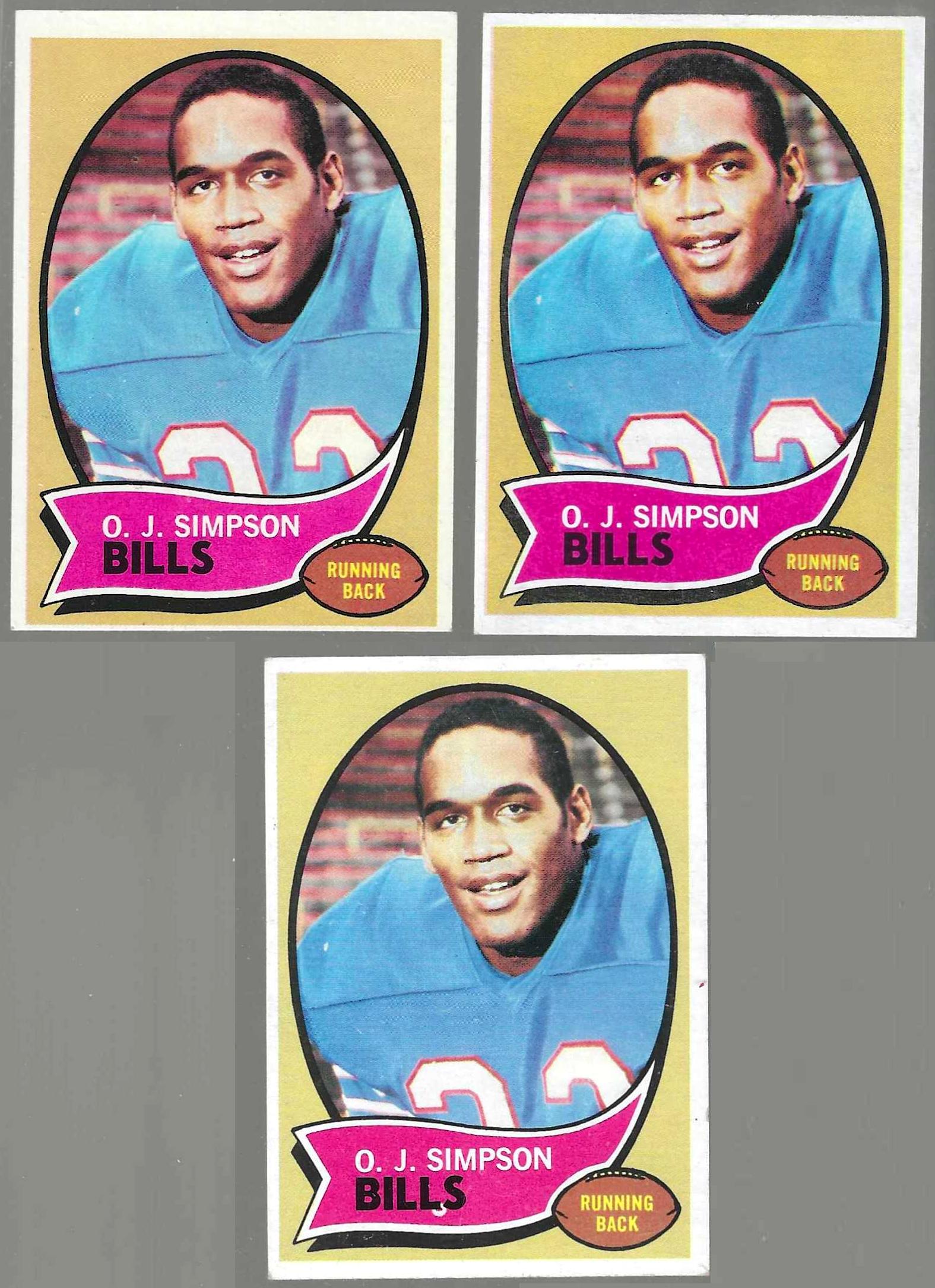 1970 Topps FB # 90 O.J. Simpson ROOKIE (Bills) Football cards value