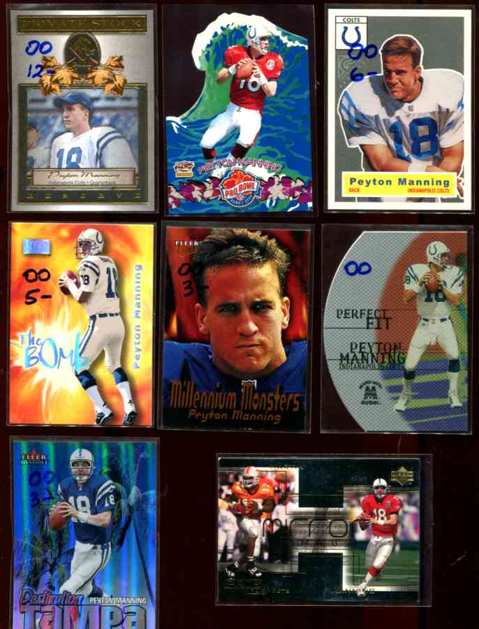 Peyton Manning - 1999 Molten Metal SILVER 'Perfect Fit' #10 Baseball cards value