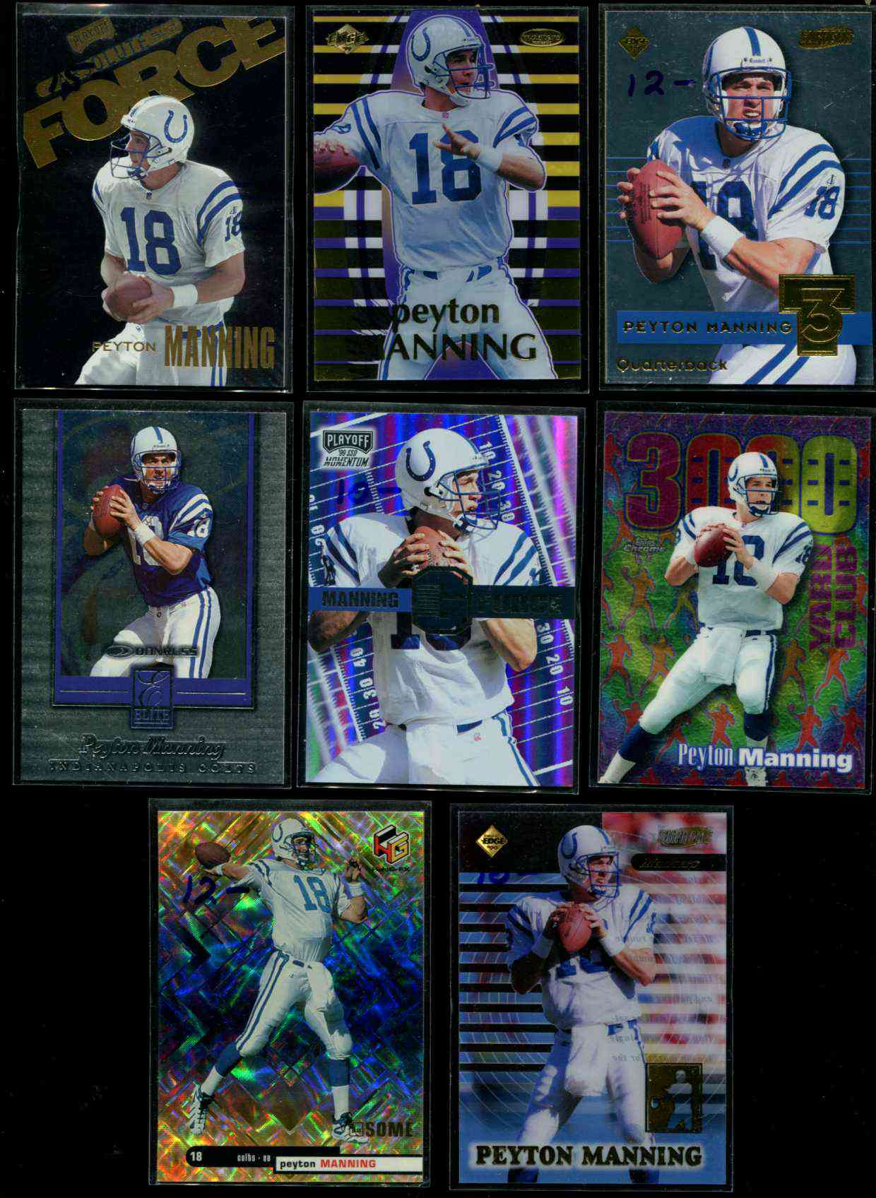 Peyton Manning - 1999 Absolute SSD Force #AF13 Baseball cards value