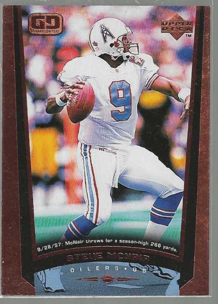 Steve McNair - 1998 Upper Deck #239 BRONZE [#/100] Football cards value