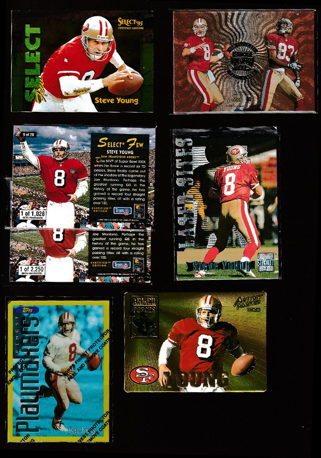 Steve Young - 1996 Playoff Absolute QUAD #26 [b] Baseball cards value