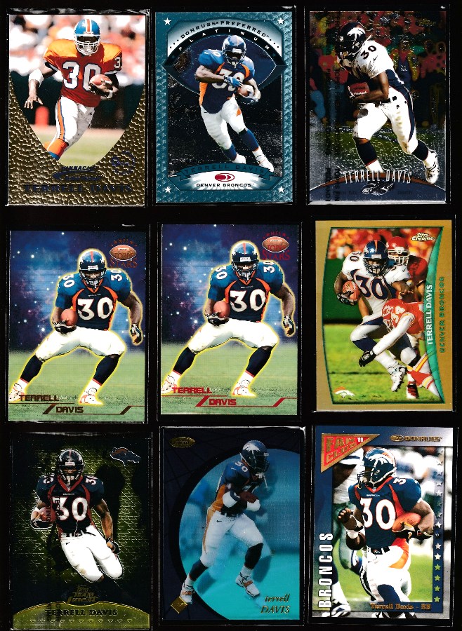 Terrell Davis - 1997 Action Packed #58 GOLD IMPRESSIONS (Broncos) Football cards value