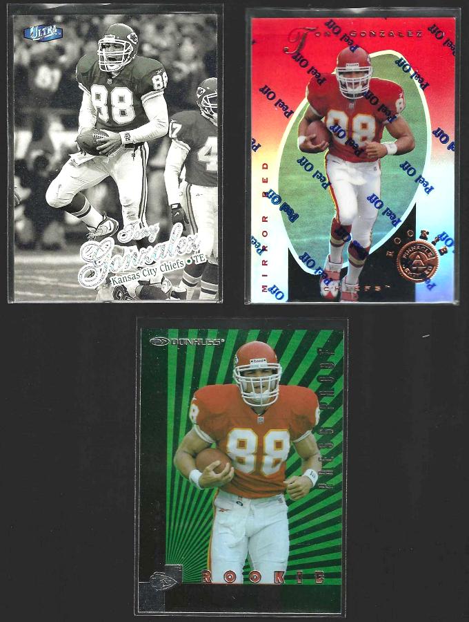 Tony Gonzalez - 1997 Pinnacle Certified #149 MIRROR RED ROOKIE (Chiefs,HOF) Football cards value