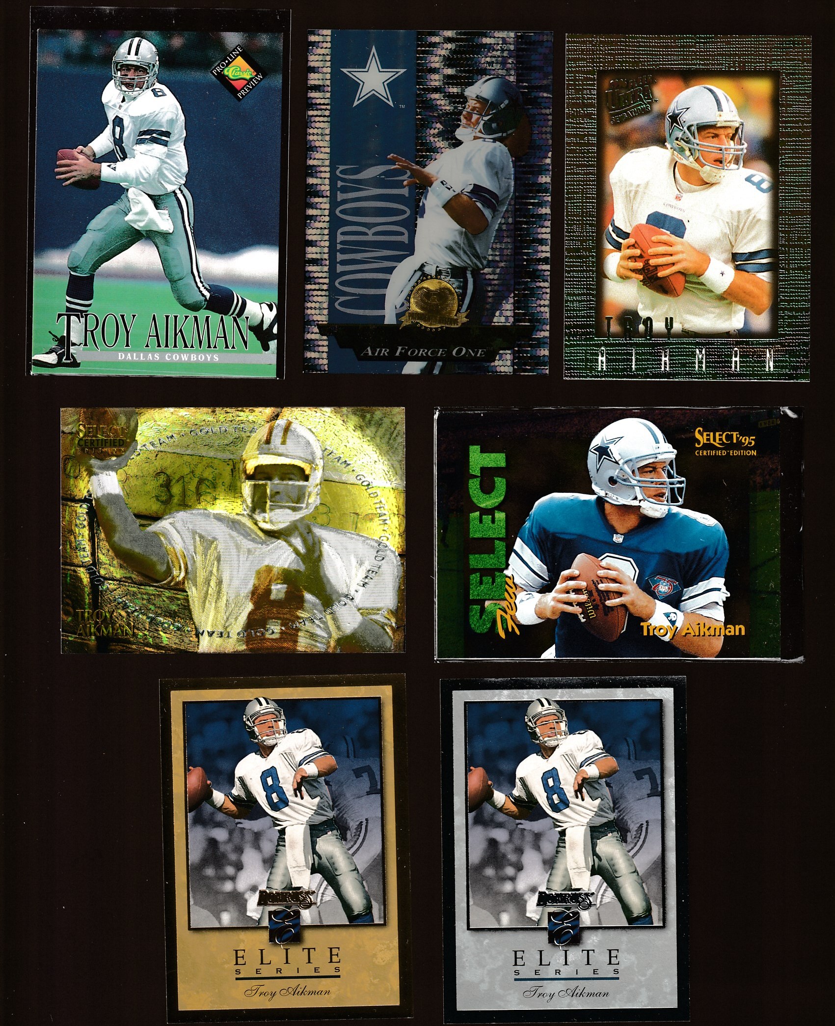 Troy Aikman - 1995 Select Certified Select Few #7 [#/1028] Baseball cards value