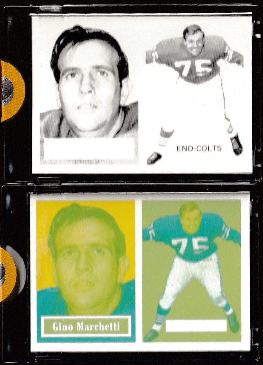 1957 Topps Vault FB - Gino Marchetti PROOF (c/m) !!! (Colts)  cards value