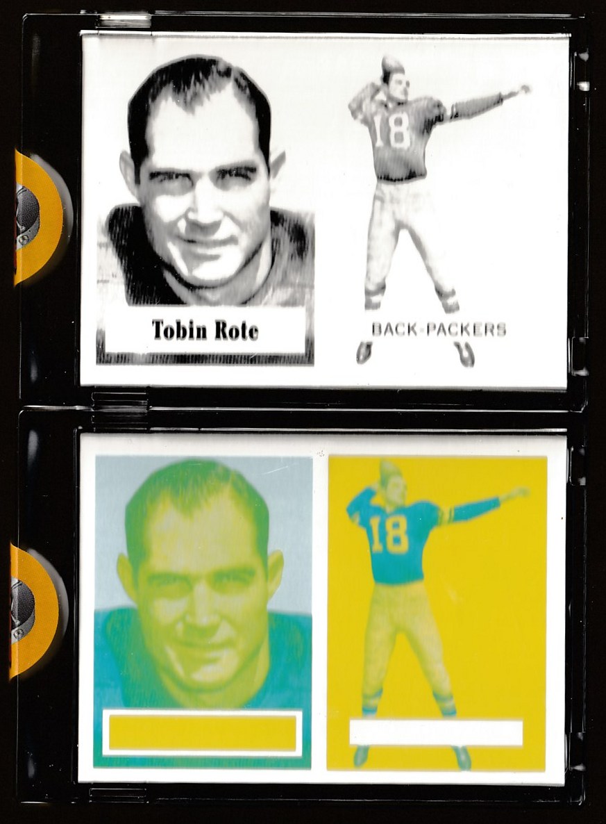 1957 Topps Vault FB - Tobin Rote PROOF (c/m) !!! (Packers)  cards value