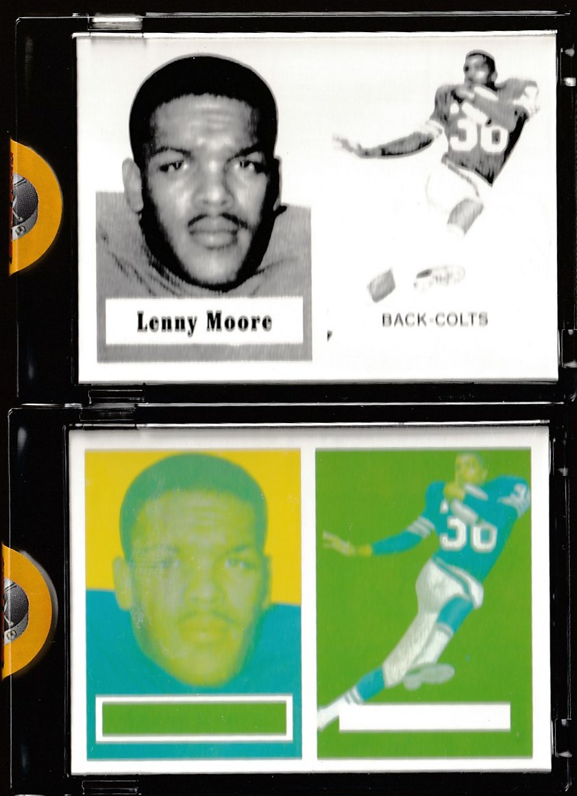 1957 Topps Vault FB - Lenny Moore PROOF (c/m) !!! (Colts)  cards value