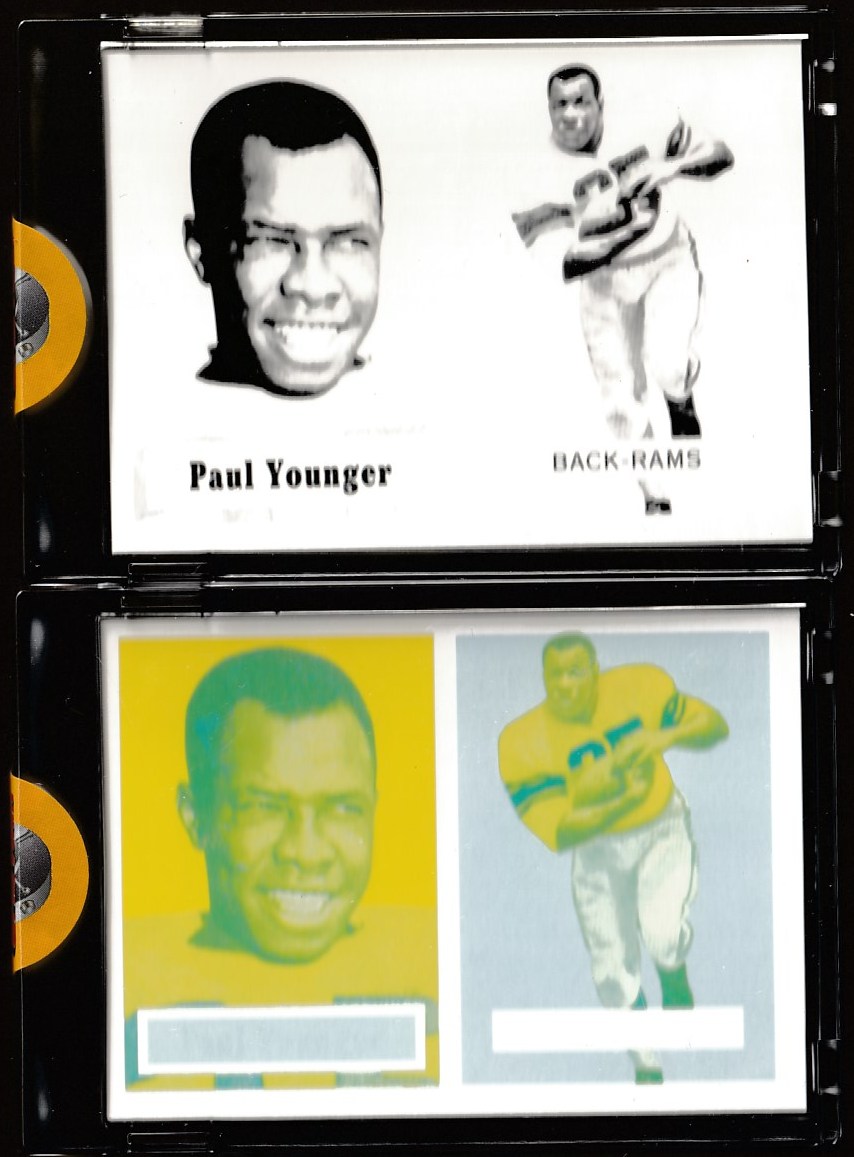 1957 Topps Vault FB - Paul 'Tank' Younger PROOF (c/m) (Rams)  cards value