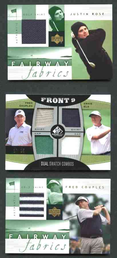 Justin Rose - 2003 Upper Deck 'Fairway Fabrics' WORN GOLF SHIRT Baseball cards value