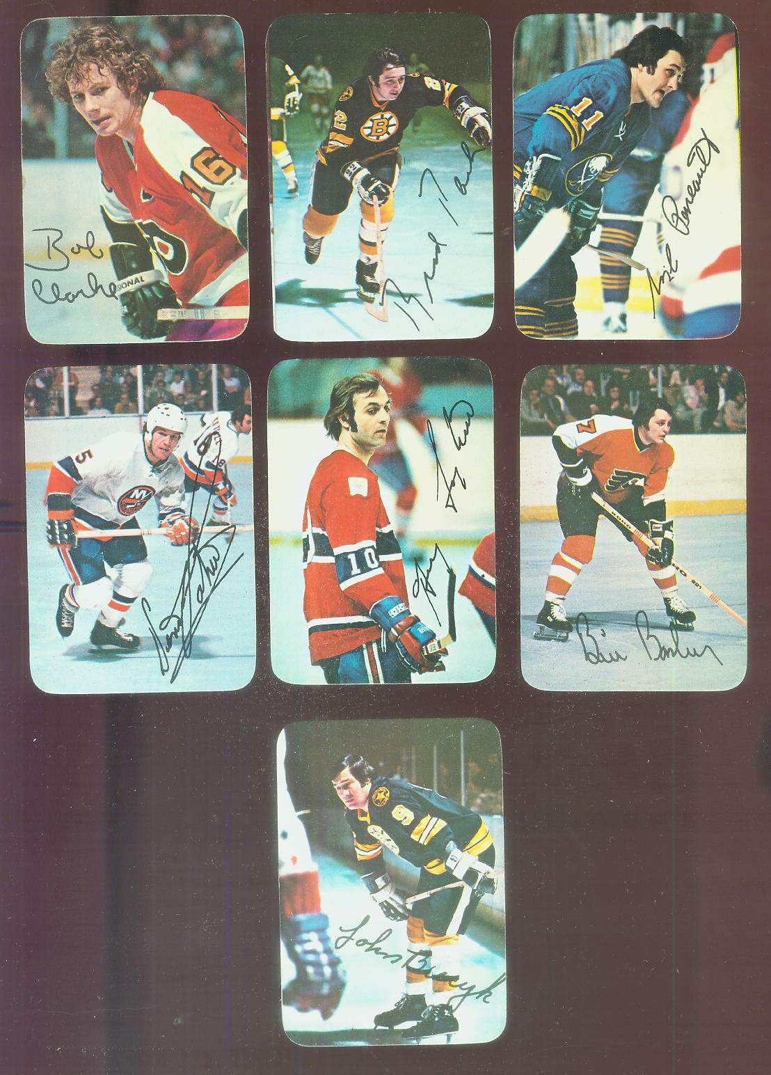  1976-77 Topps Hockey GLOSSY  - Starter Set/Lot - (9) different Hockey cards value