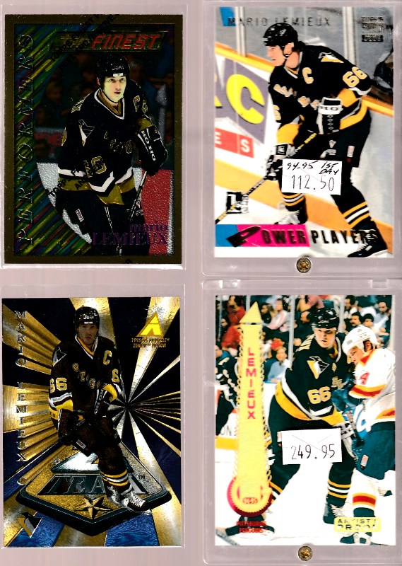 Mario Lemieux - 1995-96 Finest #190 RARE GOLD !!! Baseball cards value