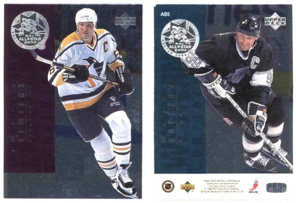 Wayne Gretzky - 1995-96 Upper Deck ALL-STAR GAME #AS5 w/Mario Lemieux Baseball cards value